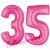 Luftballons aus Folie Zahl 35, Pink, 100 cm mit Helium zum 35. Geburtstag