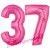 Luftballons aus Folie Zahl 37, Pink, 100 cm mit Helium zum 37. Geburtstag