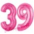 Luftballons aus Folie Zahl 39, Pink, 100 cm mit Helium zum 39. Geburtstag
