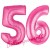 Luftballons aus Folie Zahl 56, Pink, 100 cm mit Helium zum 56. Geburtstag