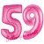 Luftballons aus Folie Zahl 59, Pink, 100 cm mit Helium zum 59. Geburtstag