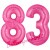 Luftballons aus Folie Zahl 83, Pink, 100 cm mit Helium zum 83. Geburtstag