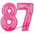 Luftballons aus Folie Zahl 87, Pink, 100 cm mit Helium zum 87. Geburtstag