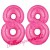 Luftballons aus Folie Zahl 88, Pink, 100 cm mit Helium zum 88. Geburtstag