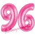 Luftballons aus Folie Zahl 96, Pink, 100 cm mit Helium zum 96. Geburtstag