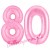 Luftballons aus Folie Zahl 80, Rosa, 100 cm mit Helium zum 80. Geburtstag