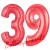 Luftballons aus Folie Zahl 39, Rot, 100 cm mit Helium zum 39. Geburtstag