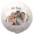 Fotoballon, weißer Rundluftballon aus Folie mit Ihrem Foto und eigenem Text. Inklusive Helium zum Vatertag