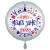 Silvester-Rundballon Satin de Luxe weiß aus Folie, "Frohes Neues Jahr - 2026"