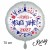 Großer Silvester-Rundballon Satin de Luxe weiß aus Folie, "Frohes Neues Jahr - 2027"
