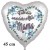 Für die wundervollste Mama. Herzluftballon, 45 cm, in Satinweiß aus Folie mit Ballongas-Helium