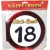 Geburtstags-Gästebuch Verkehrsschild 18 zum 18. Geburtstag 
