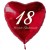 18. Geburtstag, roter Herzluftballon aus Folie, 61 cm groß, mit Helium