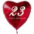 23. Geburtstag, roter Herzluftballon aus Folie, 61 cm groß, mit Helium