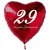 29. Geburtstag, roter Herzluftballon aus Folie, 61 cm groß, mit Helium