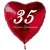 35. Geburtstag, roter Herzluftballon aus Folie, 61 cm groß, mit Helium
