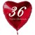 36. Geburtstag, roter Herzluftballon aus Folie, 61 cm groß, mit Helium