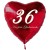 Großer Herzluftballon zum 36. Geburtstag, 61 cm, ohne Helium