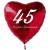 Großer Herzluftballon zum 45. Geburtstag, 61 cm, ohne Helium