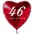 46. Geburtstag, roter Herzluftballon aus Folie, 61 cm groß, mit Helium