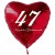 Großer Herzluftballon zum 47. Geburtstag, 61 cm, ohne Helium