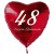 Großer Herzluftballon zum 48. Geburtstag, 61 cm, ohne Helium