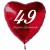 Großer Herzluftballon zum 49. Geburtstag, 61 cm, ohne Helium