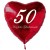 Großer Herzluftballon zum 50. Geburtstag, 61 cm, ohne Helium