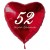 52. Geburtstag, roter Herzluftballon aus Folie, 61 cm groß, mit Helium