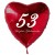 53. Geburtstag, roter Herzluftballon aus Folie, 61 cm groß, mit Helium