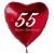55. Geburtstag, roter Herzluftballon aus Folie, 61 cm groß, mit Helium