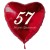 Großer Herzluftballon zum 57. Geburtstag, 61 cm, ohne Helium
