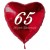 65. Geburtstag, roter Herzluftballon aus Folie, 61 cm groß, mit Helium