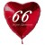 66. Geburtstag, roter Herzluftballon aus Folie, 61 cm groß, mit Helium
