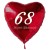Großer Herzluftballon zum 68. Geburtstag, 61 cm, ohne Helium