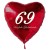 Großer Herzluftballon zum 69. Geburtstag, 61 cm, ohne Helium