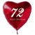 Großer Herzluftballon zum 72. Geburtstag, 61 cm, ohne Helium