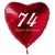 Großer Herzluftballon zum 74. Geburtstag, 61 cm, ohne Helium