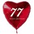 Großer Herzluftballon zum 77. Geburtstag, 61 cm, ohne Helium