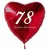 78. Geburtstag, roter Herzluftballon aus Folie, 61 cm groß, mit Helium