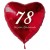78. Geburtstag, roter Herzluftballon aus Folie, 61 cm groß, mit Helium