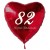 82. Geburtstag, roter Herzluftballon aus Folie, 61 cm groß, mit Helium