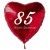 85. Geburtstag, roter Herzluftballon aus Folie, 61 cm groß, mit Helium