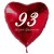 93. Geburtstag, roter Herzluftballon aus Folie, 61 cm groß, mit Helium