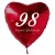 98. Geburtstag, roter Herzluftballon aus Folie, 61 cm groß, mit Helium