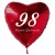 Großer Herzluftballon zum 98. Geburtstag, 61 cm, ohne Helium