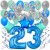 34-teiliges Geburtstagsdeko-Set mit Luftballons, Happy Birthday Blue zum 23. Geburtstag
