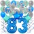34-teiliges Geburtstagsdeko-Set mit Luftballons, Happy Birthday Blue zum 83. Geburtstag