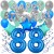 34-teiliges Geburtstagsdeko-Set mit Luftballons, Happy Birthday Blue zum 88. Geburtstag