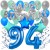 34-teiliges Geburtstagsdeko-Set mit Luftballons, Happy Birthday Blue zum 94. Geburtstag